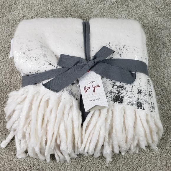 West Elm Other - West Elm Cozy Metallic Throw Blanket NWT